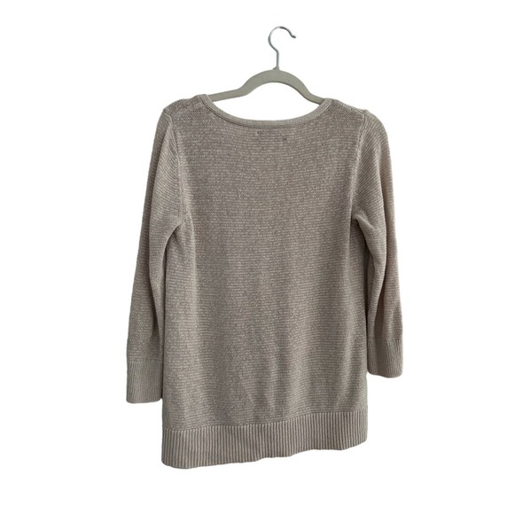 Loft Beige Lightweight Pull Over Sweater Size M - Picture 4 of 4